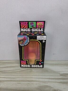 Nee Doh Nice Sicle Rainbow Dual-Tone Yellow-Pink New & Authentic